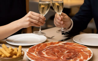 Jamón ibérico y champán para una experiencia gourmet - La Casa del Jamón